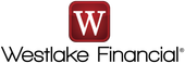 Westlake Financial logo: Red square with white
