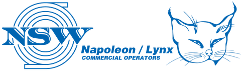 Logo with blue text and a cat face. Text says 