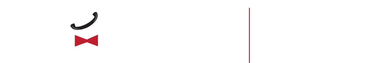 Small black-and-red abstract logo on a white background, with a thin vertical pink line.