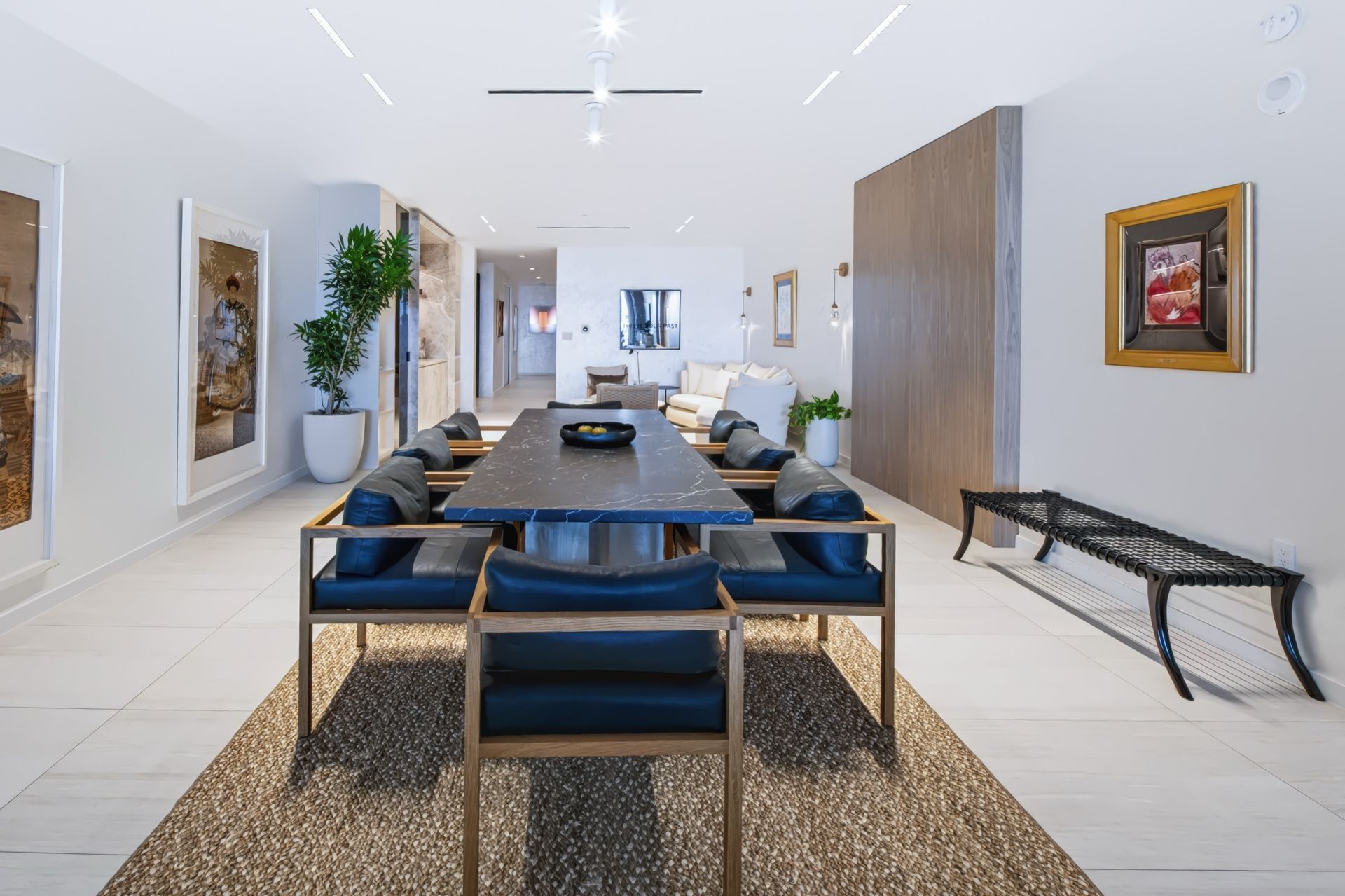 Dining room with Italian furnishings, Finn Residence at Alina Residences, Boca Raton