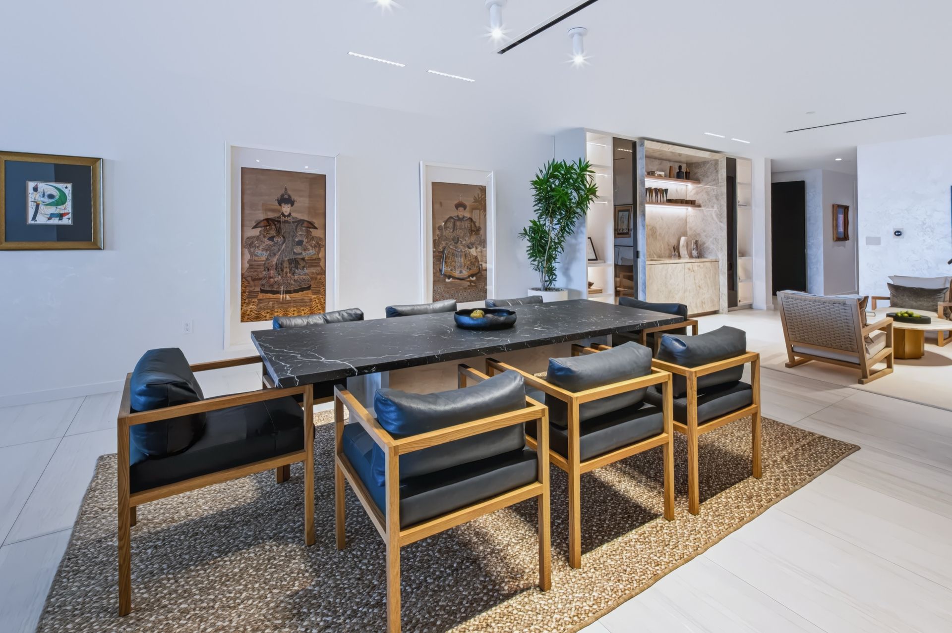 Dining room with Italian furnishings, Finn Residence at Alina Residences, Boca Raton