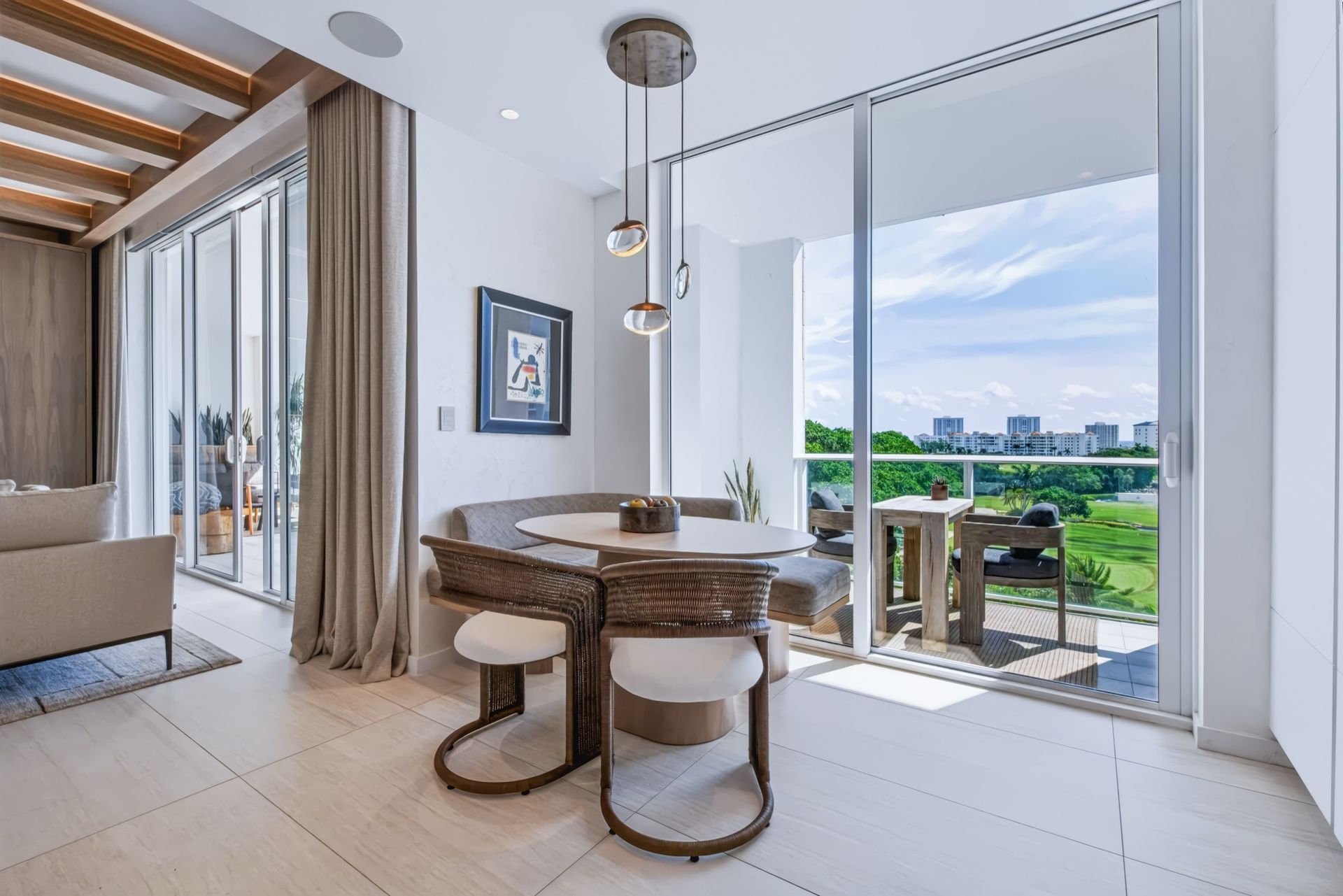 Breakfast nook with outdoor views, Finn Residence at Alina Residences, Boca Raton