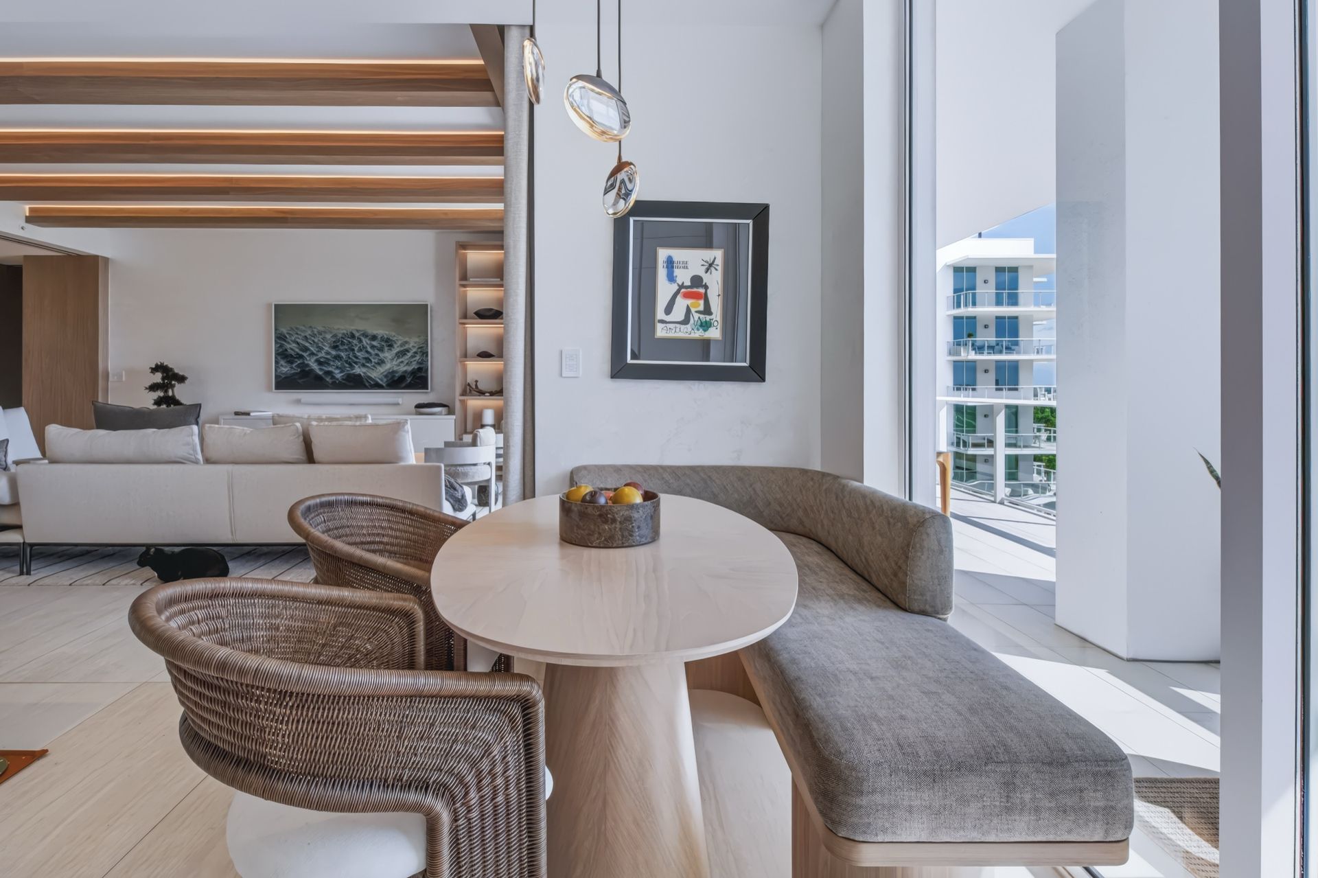 Breakfast nook with outdoor views, Finn Residence at Alina Residences, Boca Raton