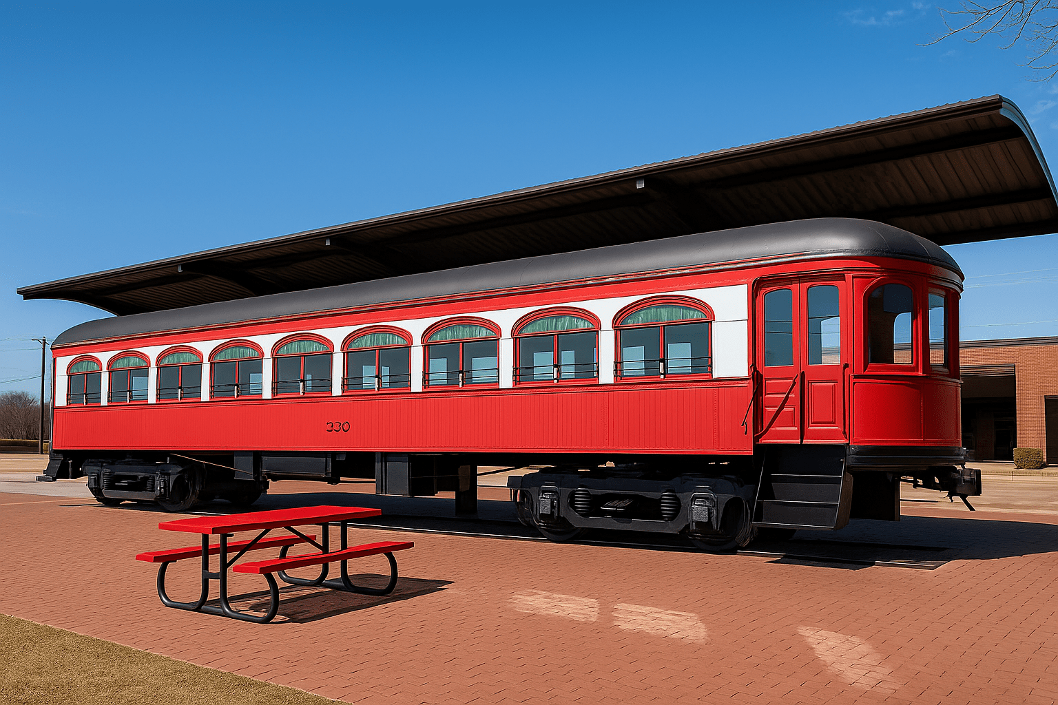 Burleson’s historic interurban car — a symbol of the city’s growth and housing market evolution. Historic Burleson railroad car showcasing the city's roots and real estate history.