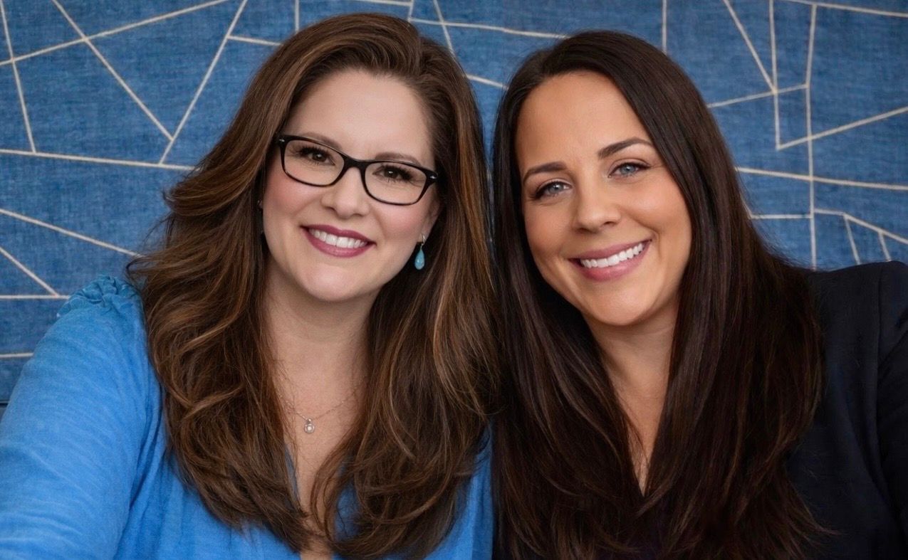 Shelly Hendrix with Queen Bee Roofing and Jennifer Greenfield, Burleson REALTOR®, at a coffee meeting discussing collaboration for the real estate market.