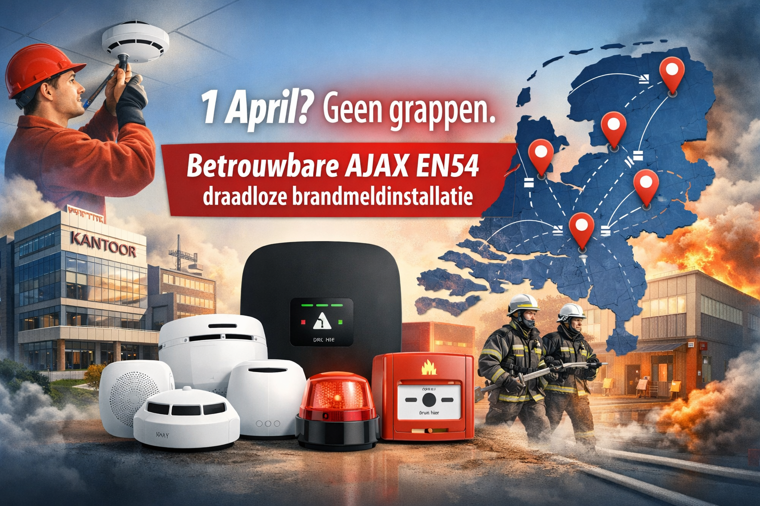 1 April Geen grappen AJAX EN54 Brandmeldinstallatie