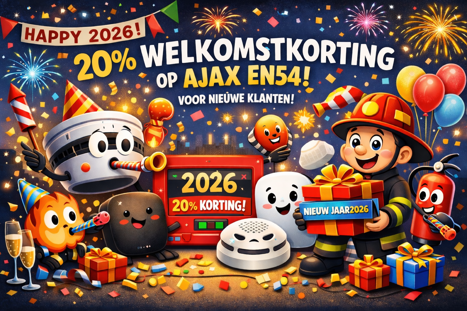 20% korting voor nieuwe klanten bij Brandmeldcentrale.com