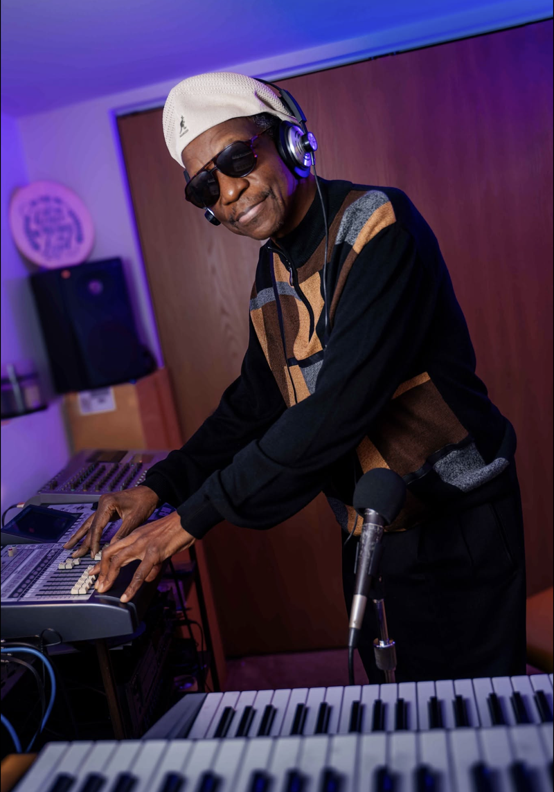 Al Wordlaw working in a recording studio