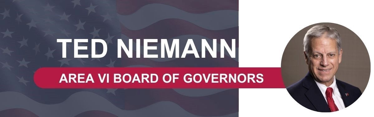 Ted niemann is the area vi board of governors