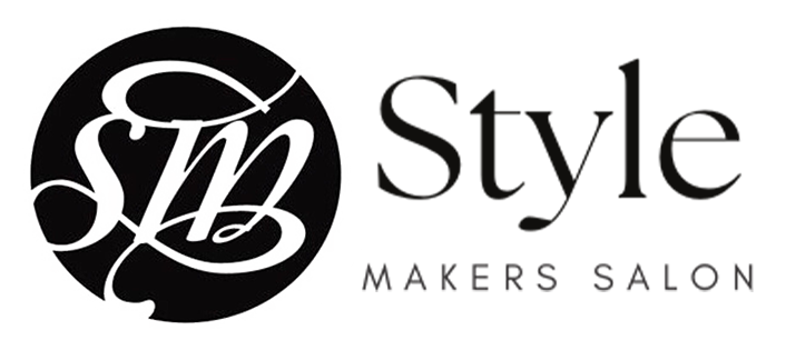 Style Makers Salon logo in black and white with stylized initials SB.