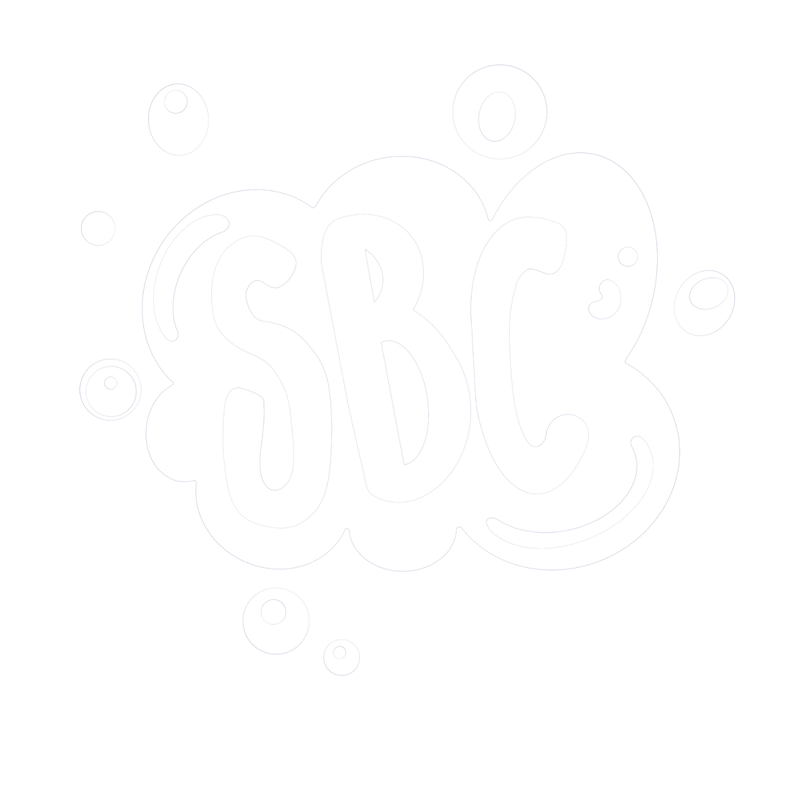 A white drawing of a swirl on a white background.
