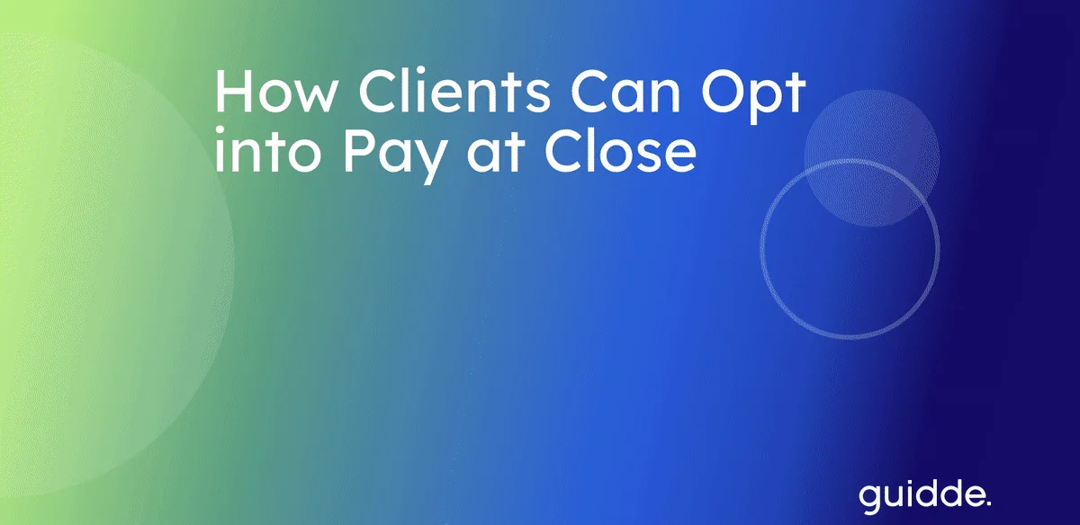 how to pay at close for your home inspection payment