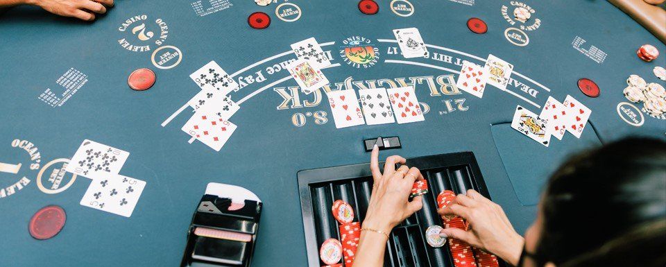 Overhead view of 777 Blazing Blackjack table with a game in progress.