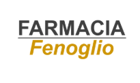 Logotipo de Farmacia Fenoglio con texto negro y dorado sobre fondo blanco.