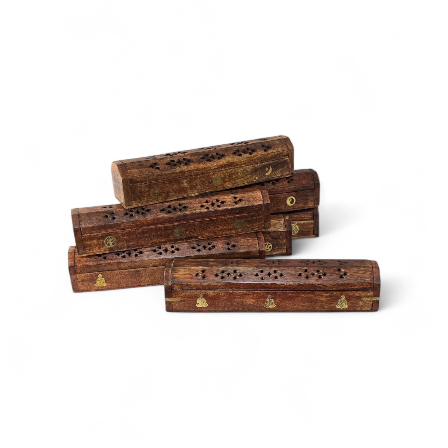 Wierook houten opbergdoos/brander