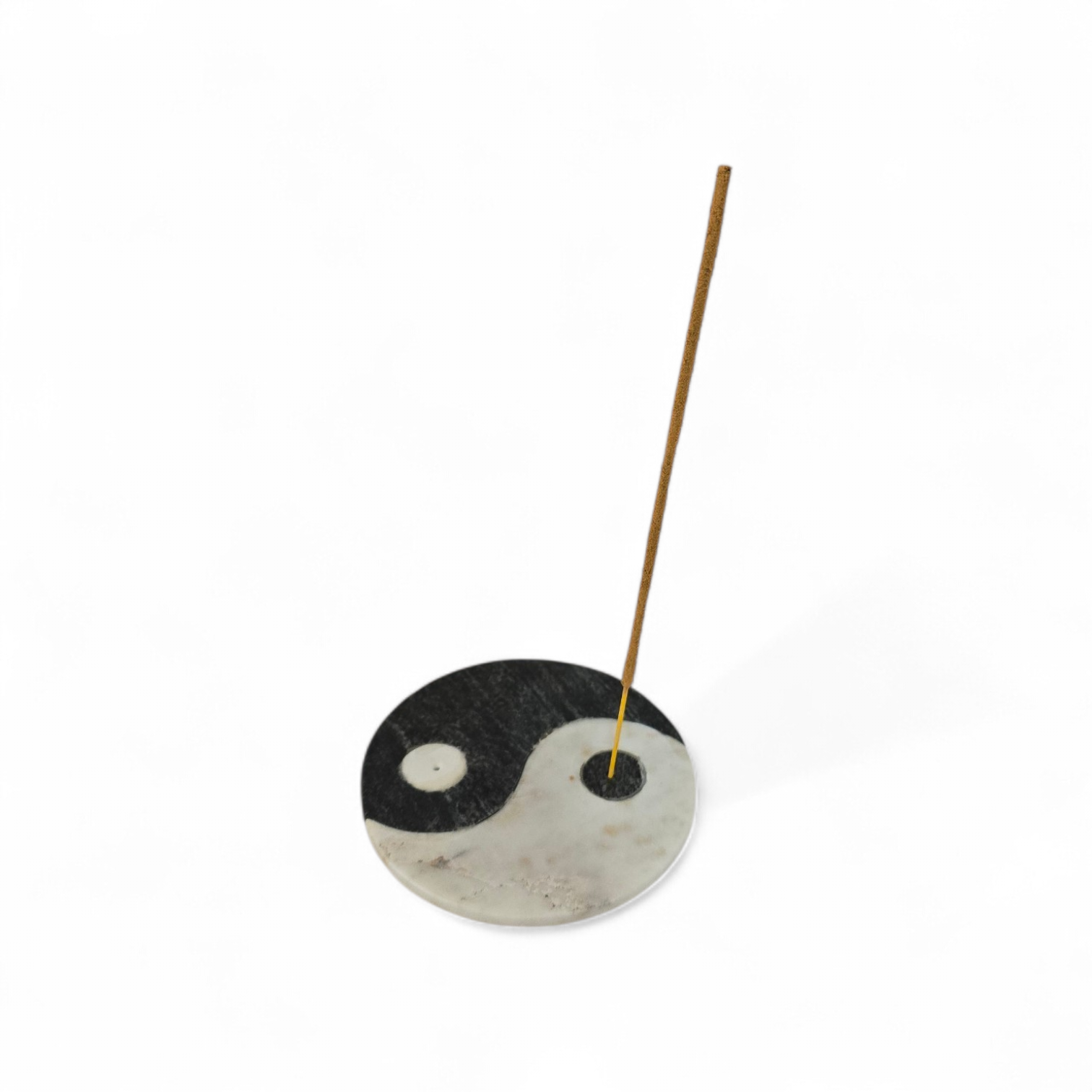 Wierookbrander Yin Yang zeepsteen (diameter 10cm)