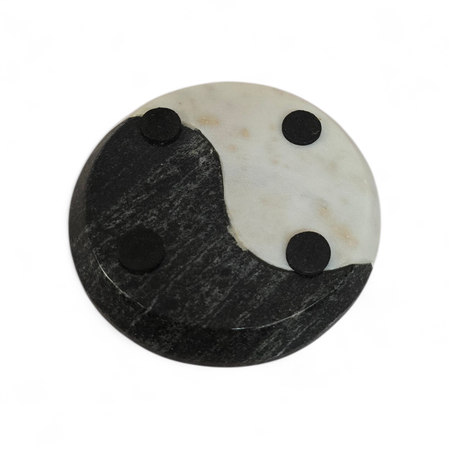 Wierookbrander Yin Yang zeepsteen (diameter 10cm)