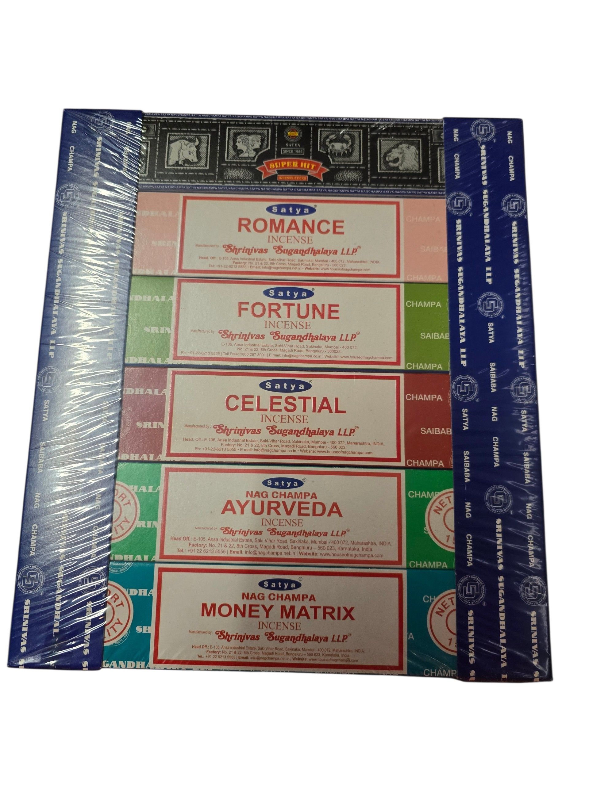 Nag Champa set van 12 verschillende geuren