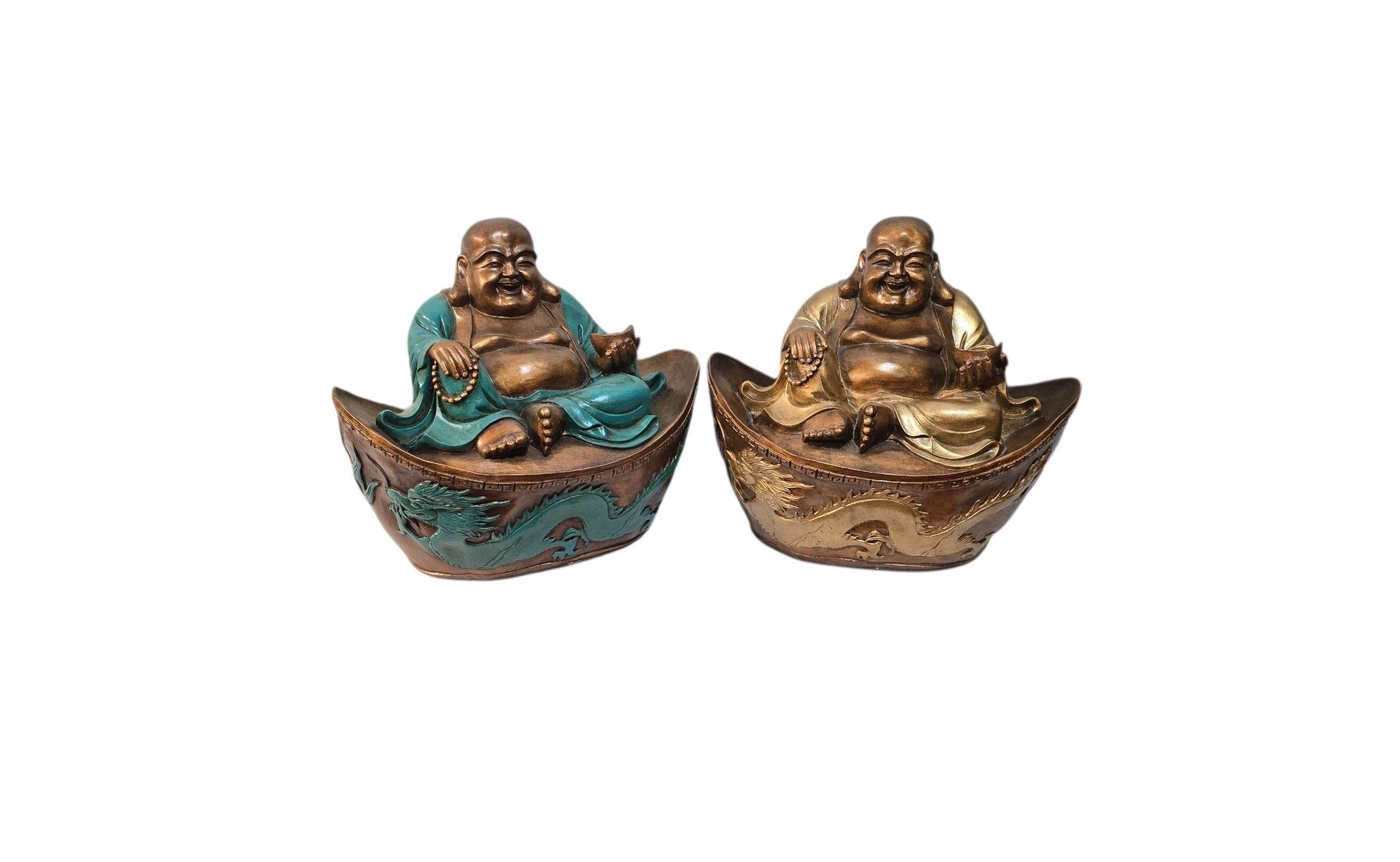 Houten lachende Boeddha (Hotei)