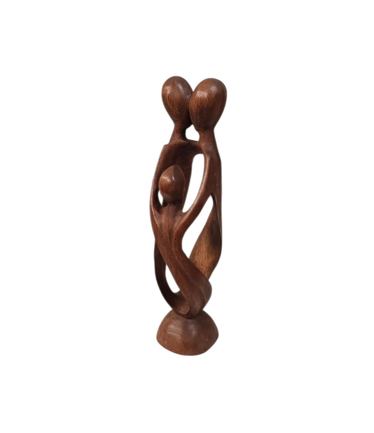 Handgesneden houten beeld (familiecirkel) 29cm