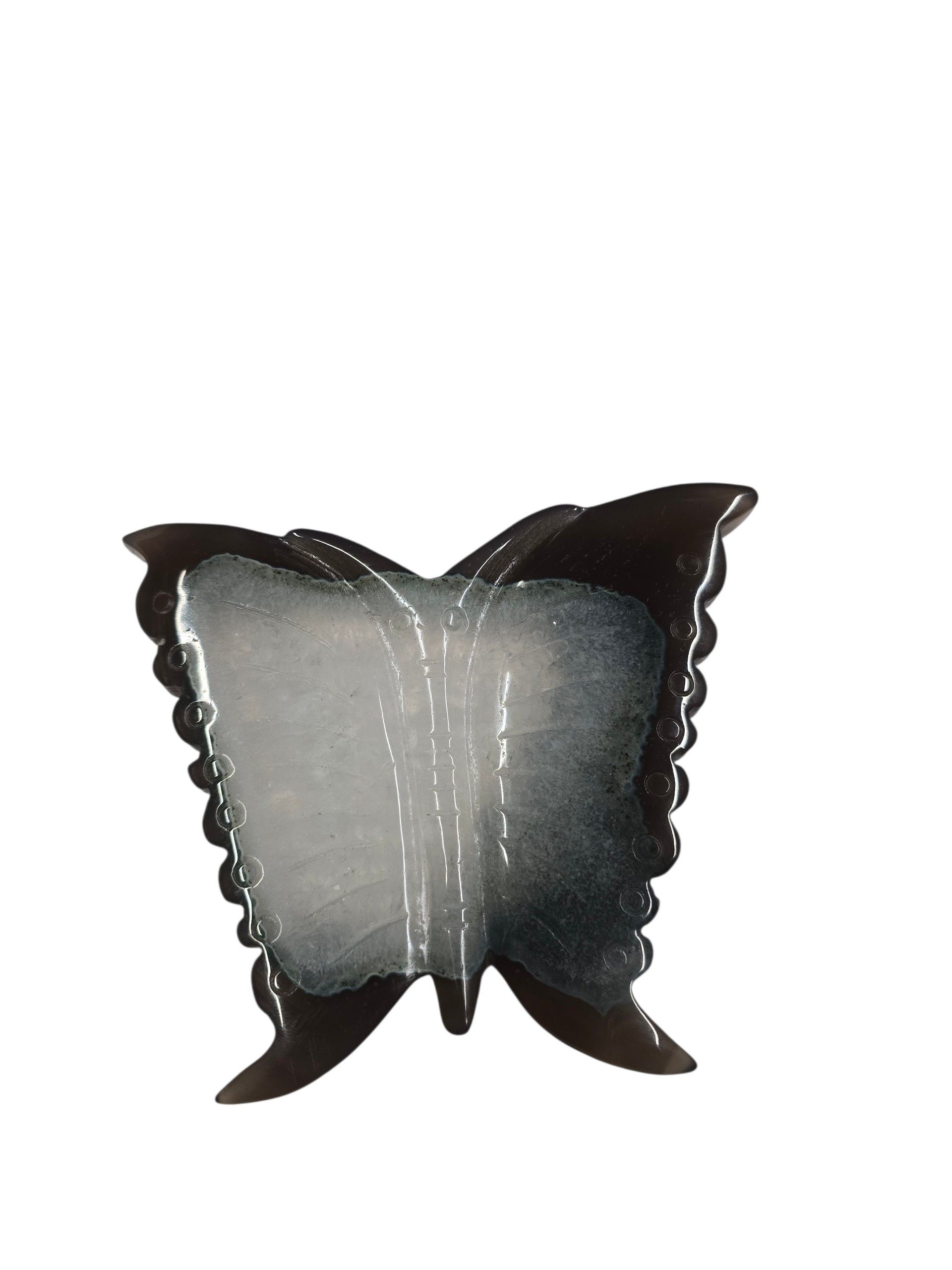 Decoratief vlinderfiguur gesneden uit agaat