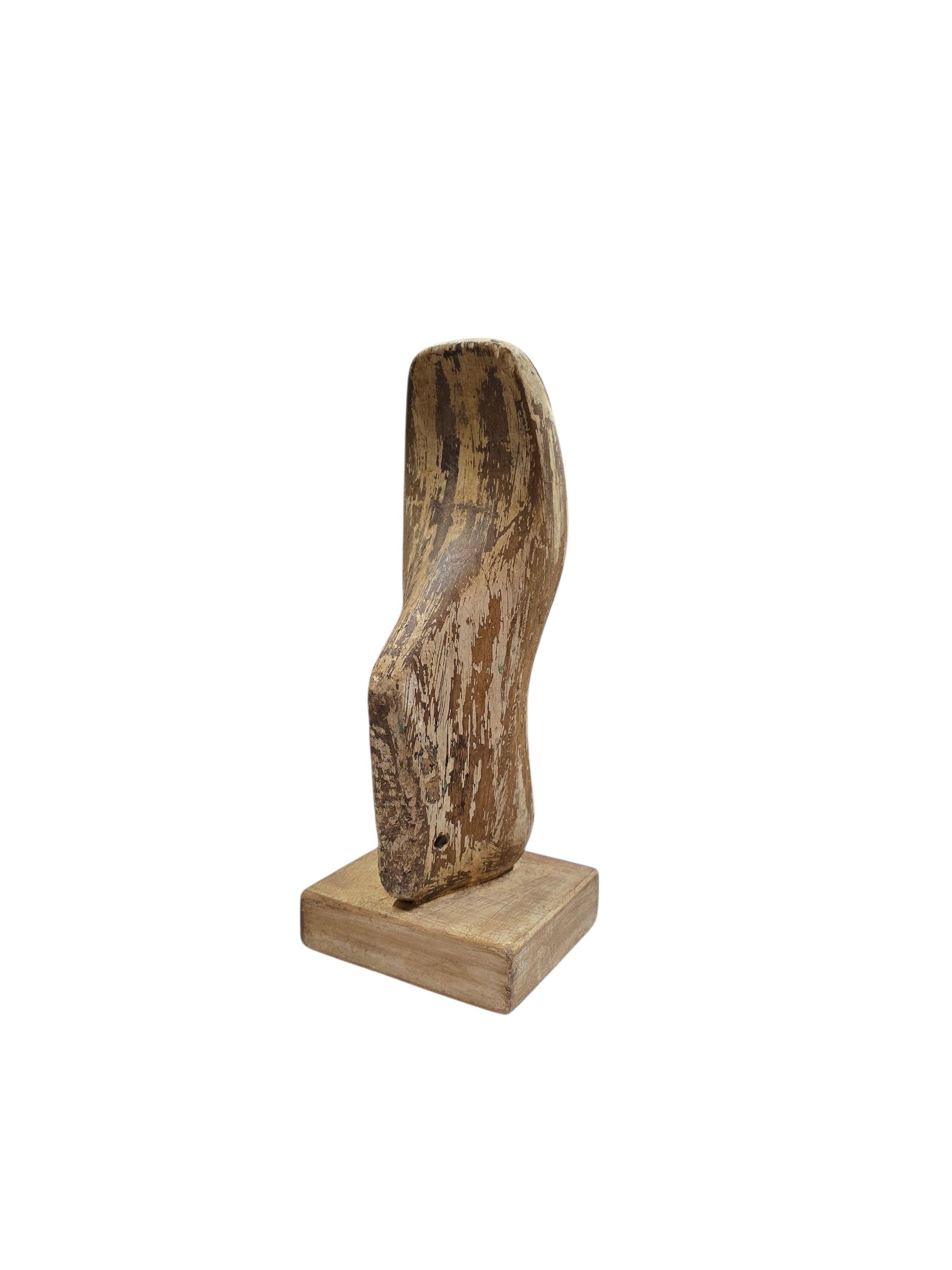 Handgesneden houten schoenleest