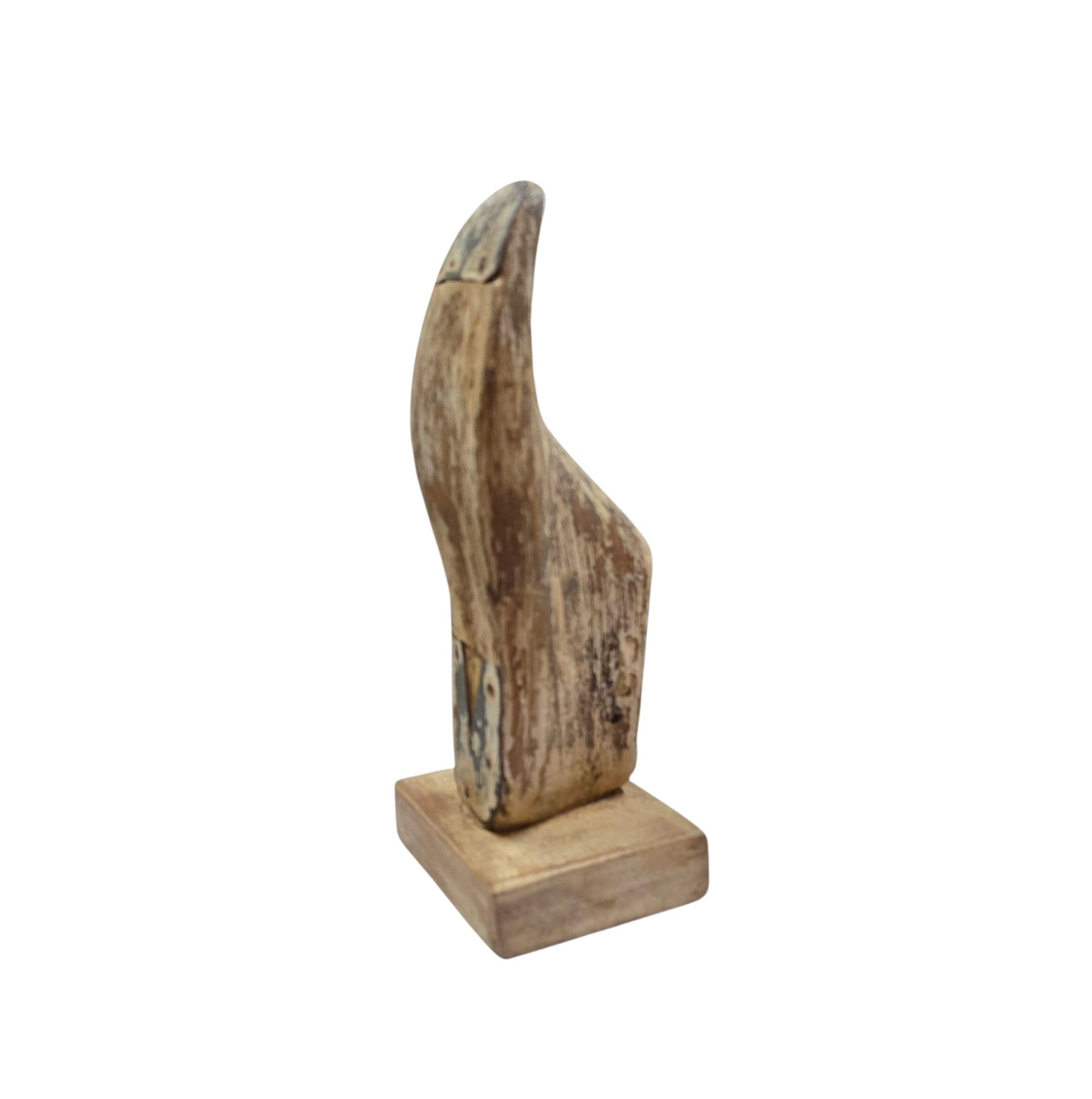 Handgesneden houten schoenleest