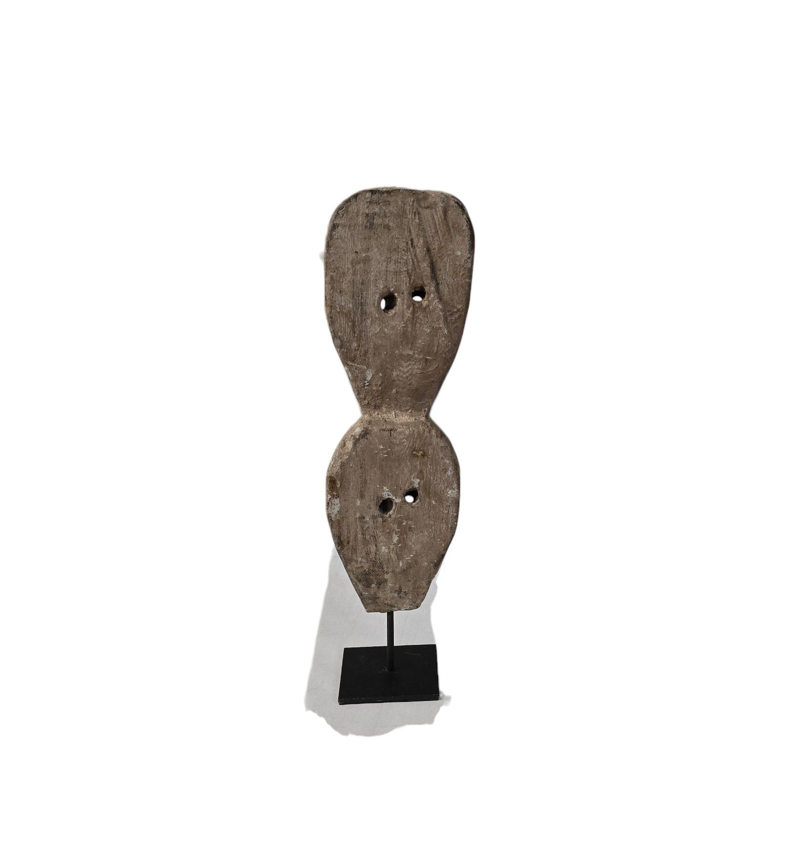 Houten masker op standaard 34cm hoog