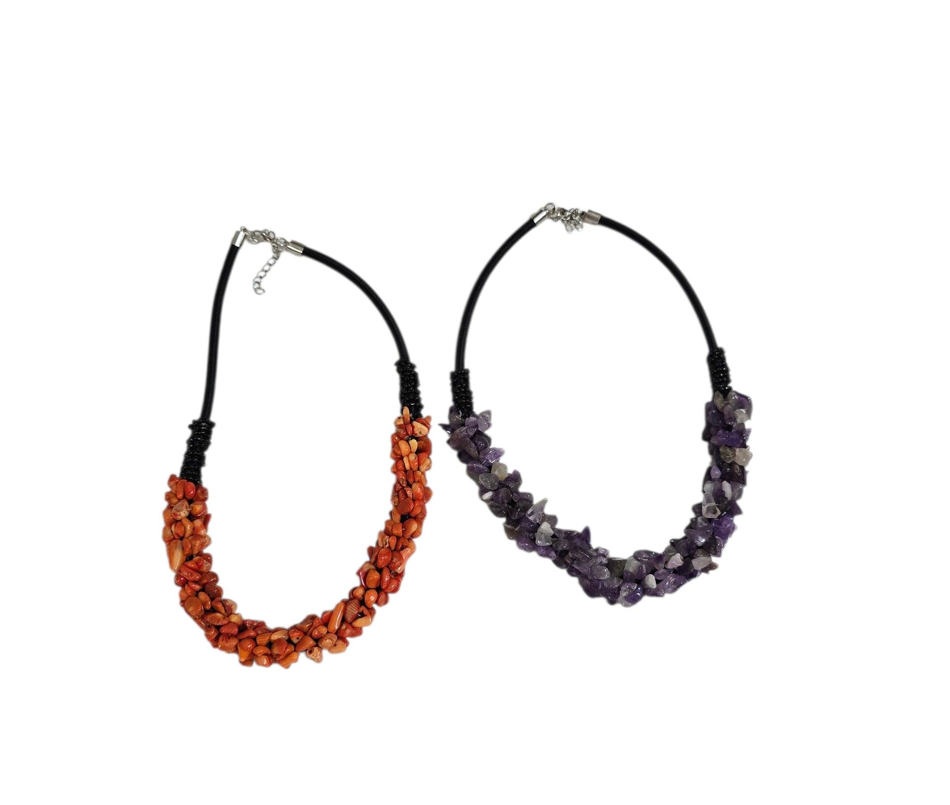 Ketting Amethist en Rode Jaspis