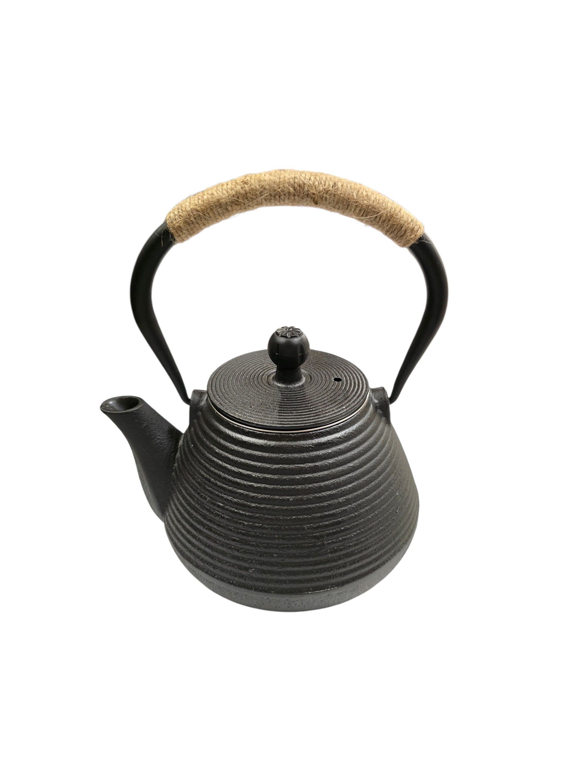 Tetsukyusu geëmailleerde 1,0 liter theepot zwart