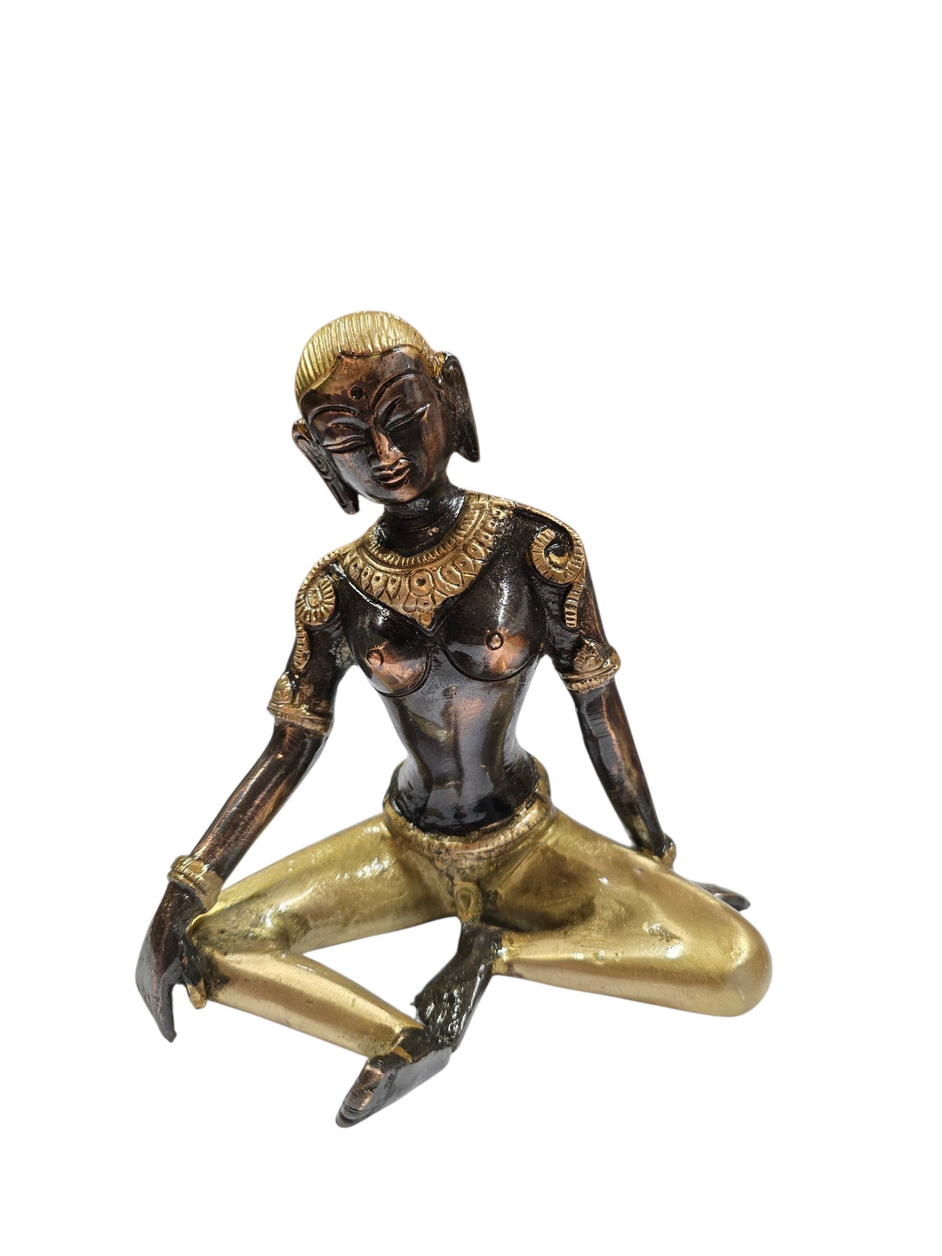 Parvati beeldje tweekleurig (messing)