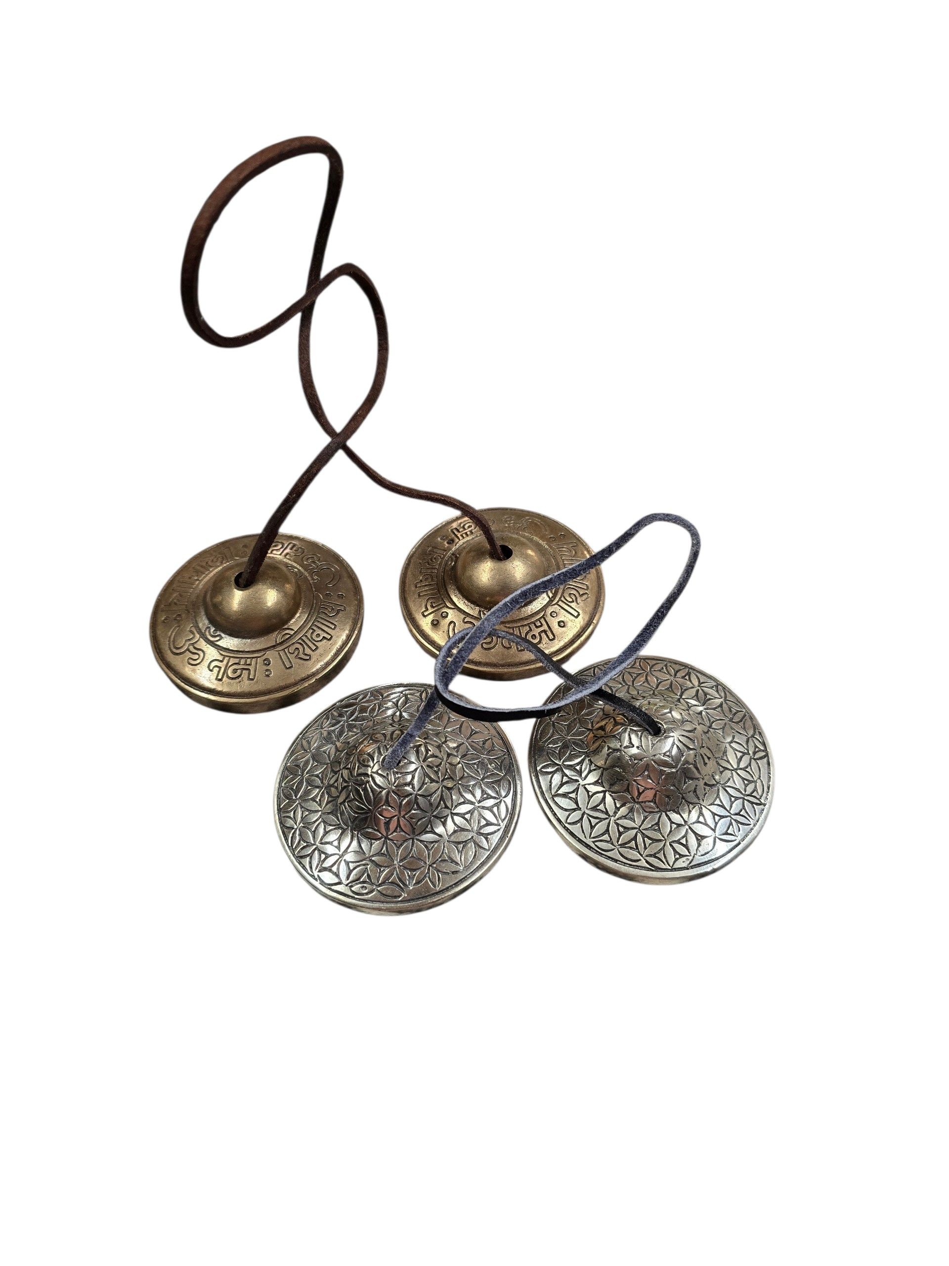 Tingsha's Om Namah Shivaya & Tingsha's Flower of life (messing)