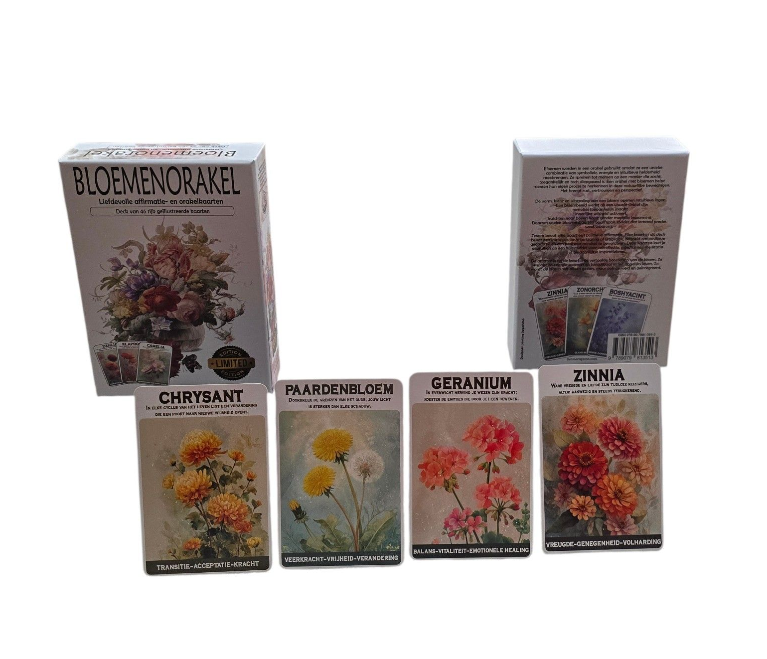 Limited edition Bloemenorakel, orakelkaarten, deck met 47 kaarten.
