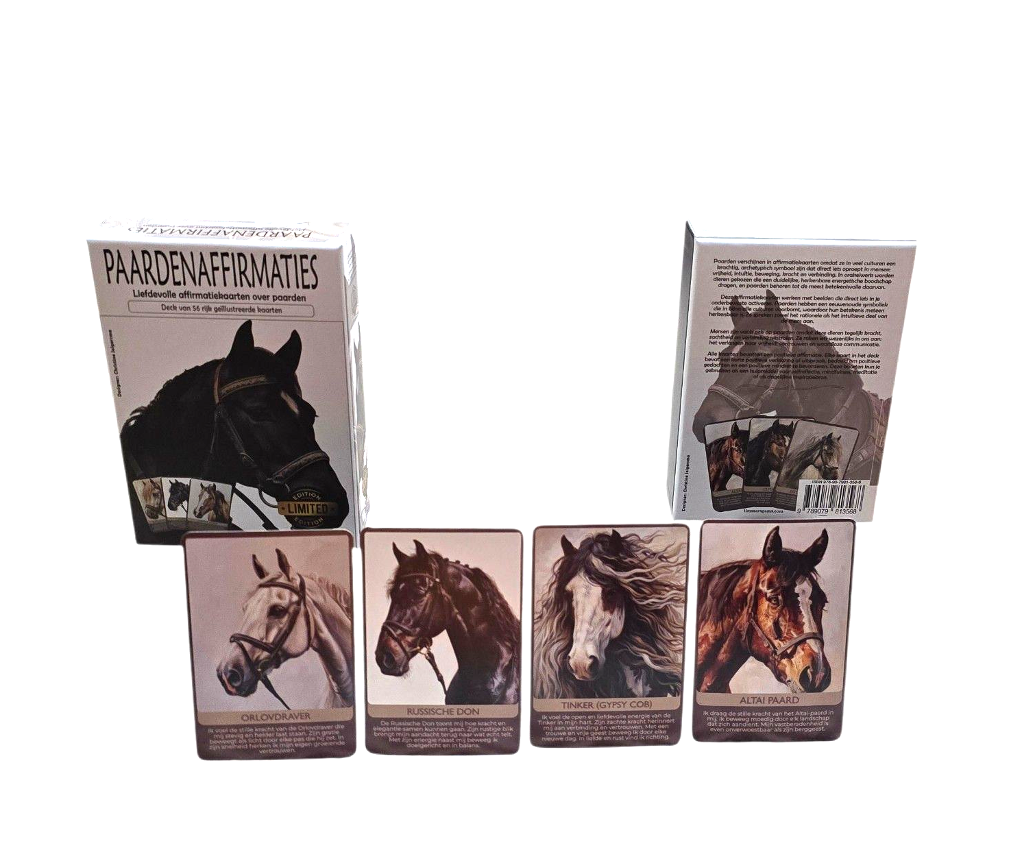 Limited edition Paardenaffirmaties, affirmatiekaarten, deck met 56 kaarten.