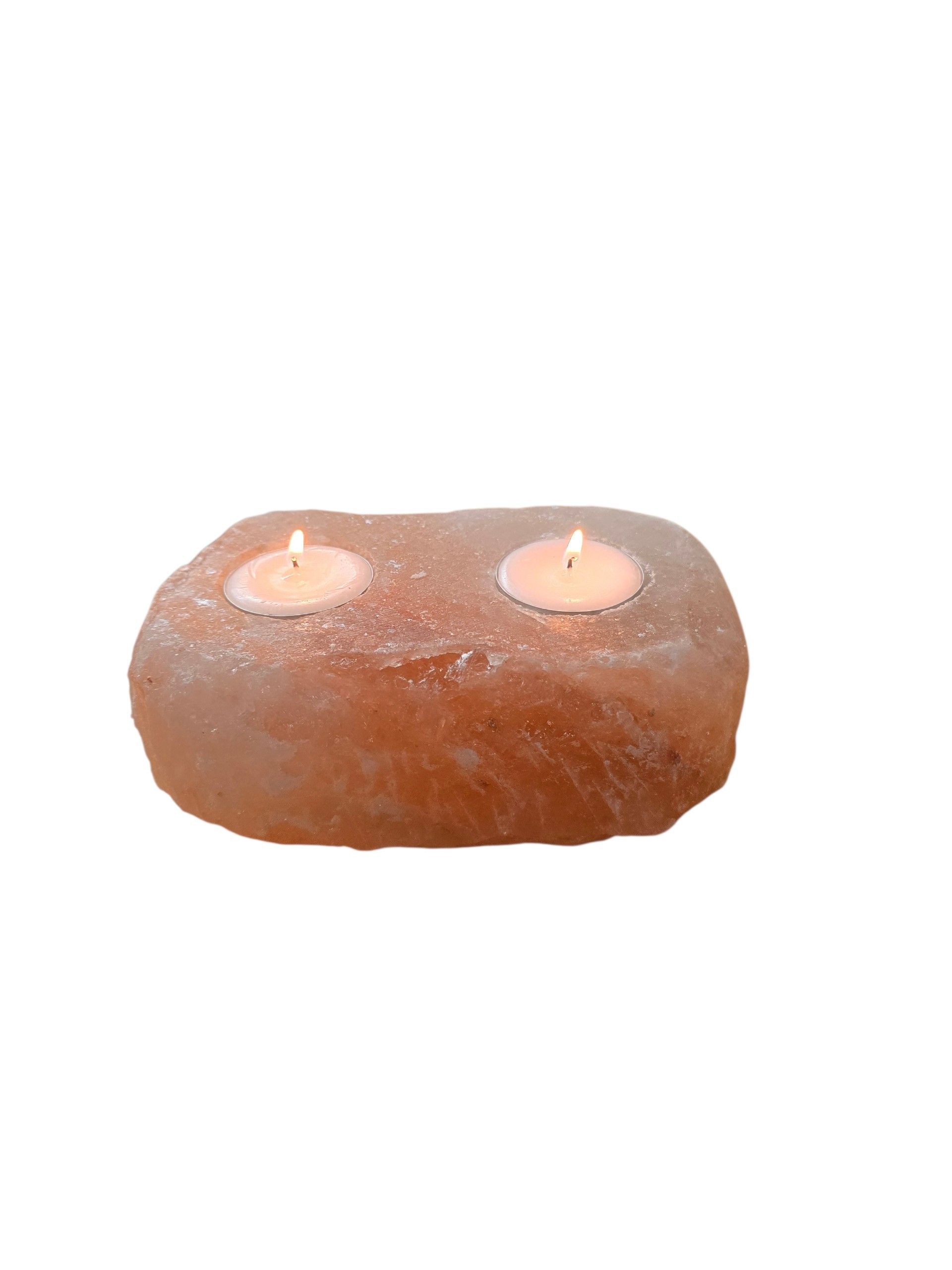 Zoutkristal sfeerlicht 2 waxinelichtje