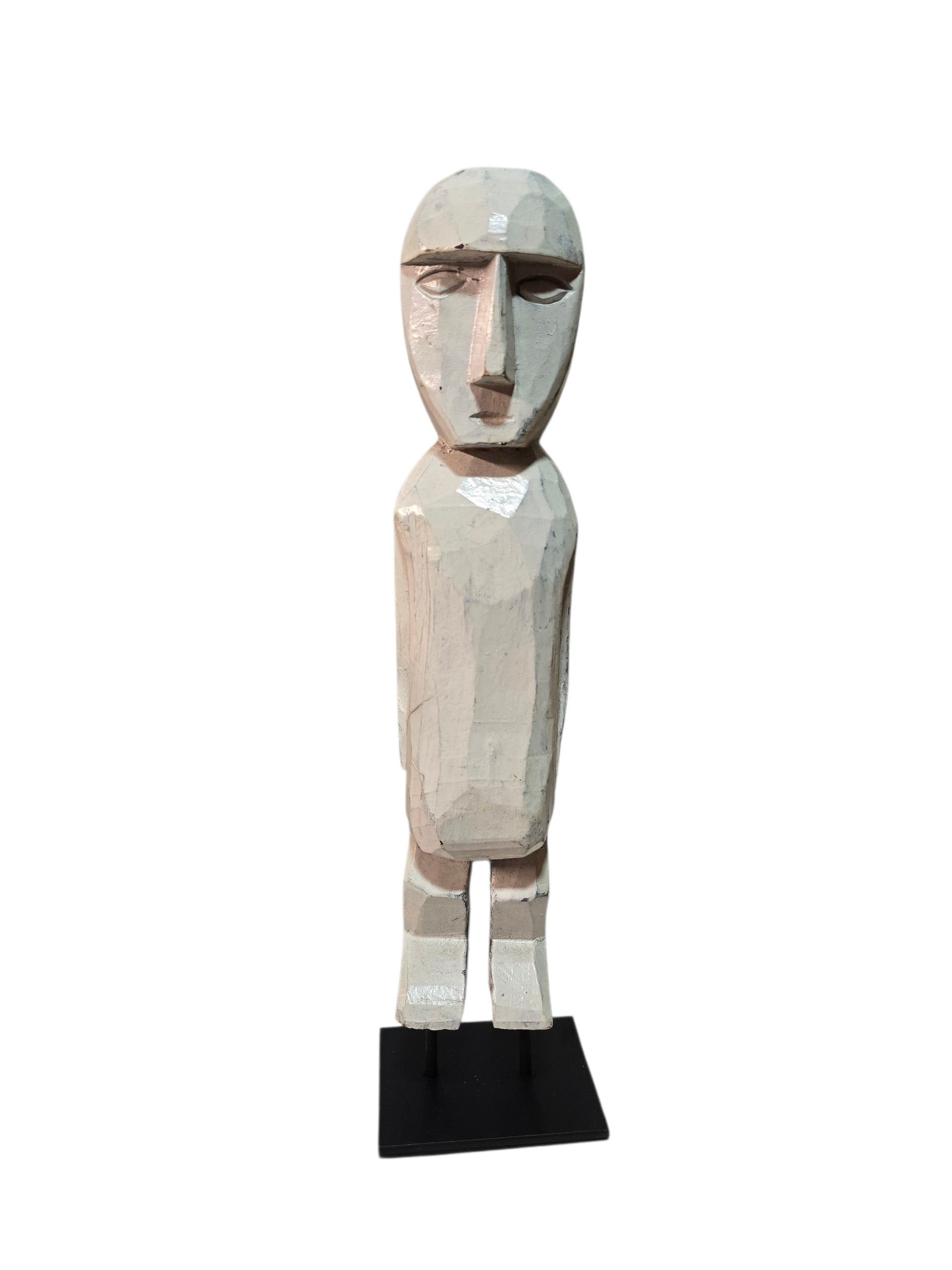 Handgemaakt houten standbeeld uit Papoea 34cm hoog