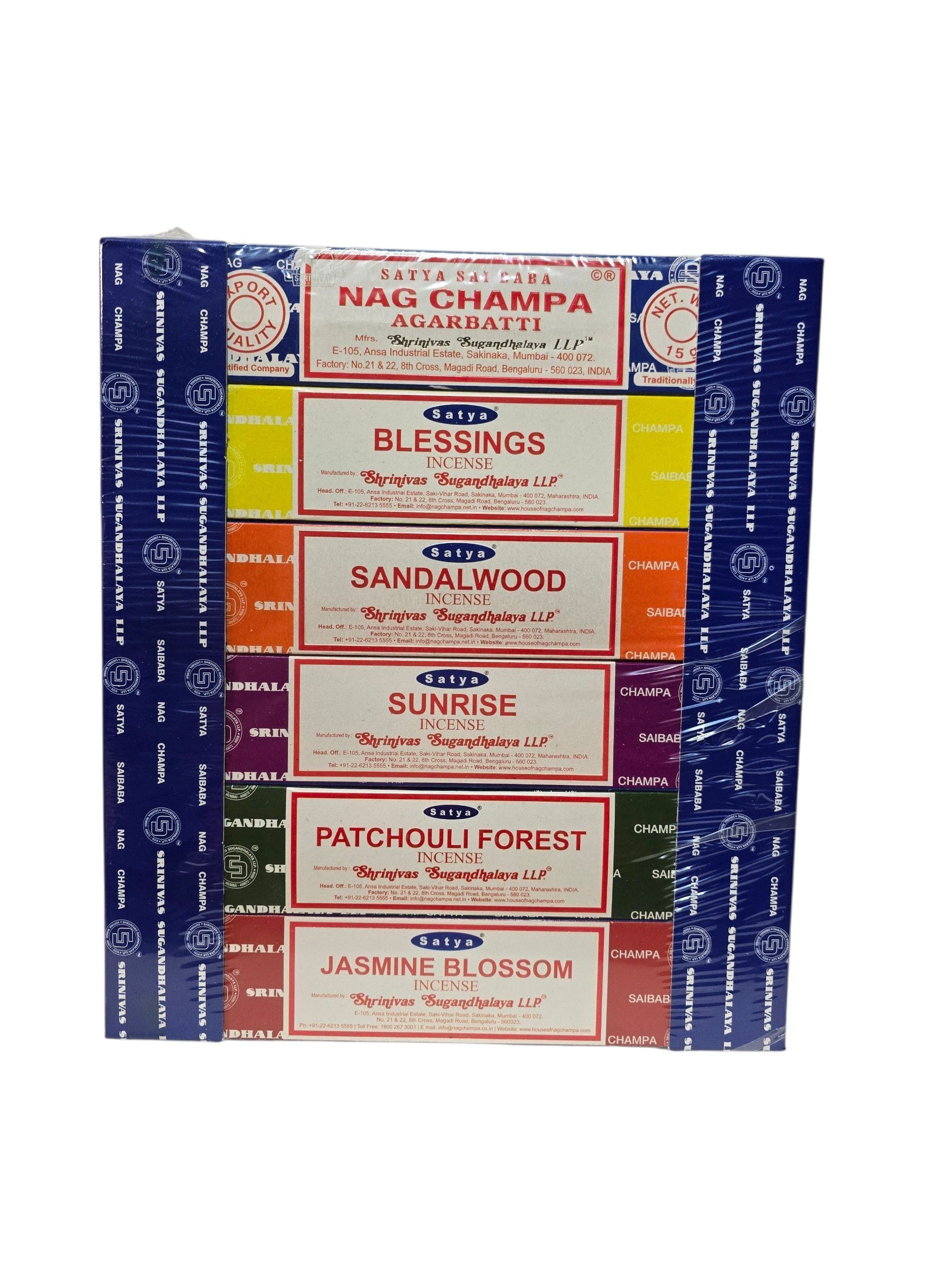 Nag Champa set van 12 verschillende geuren