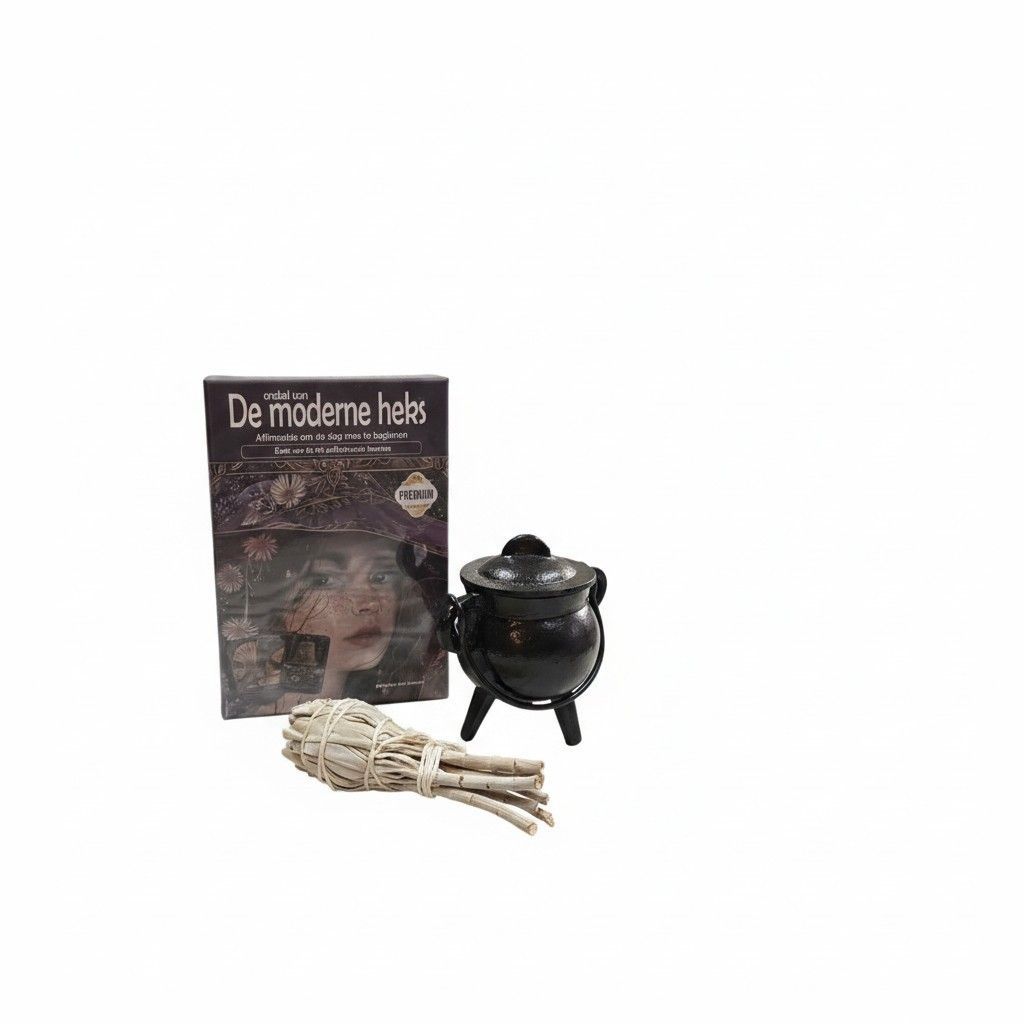 Spirituele giftset De moderne Heks affirmatiekaarten, heksenketel en salie budeltje