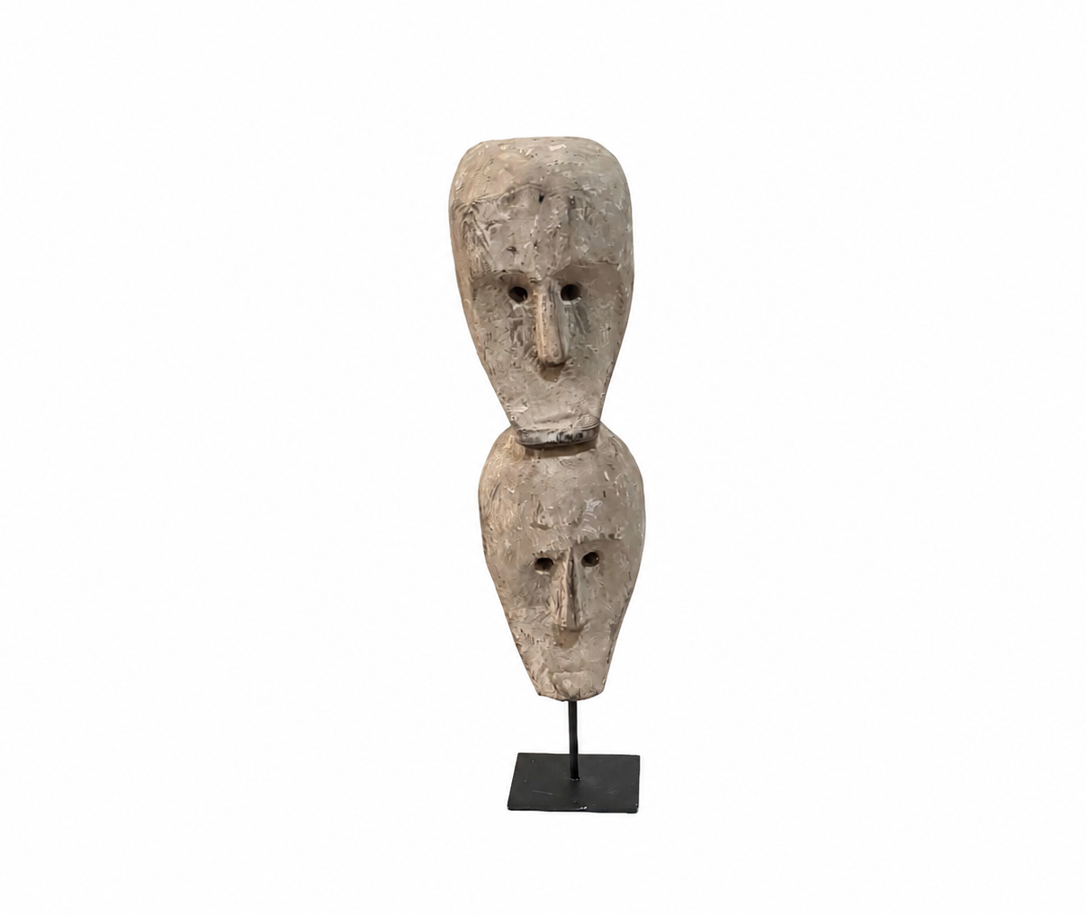 Houten masker op standaard 34cm hoog