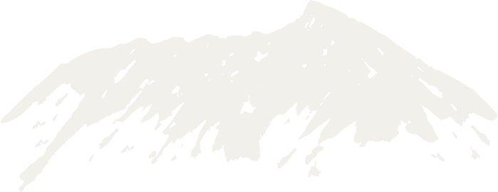 Light beige mountain silhouette on a white background