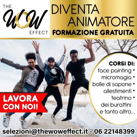 opportunità per animatore per feste ed eventi