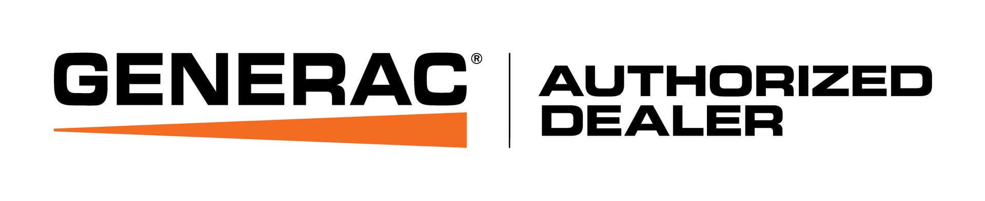 Generac Authorized Dealer logo with black text and orange accent