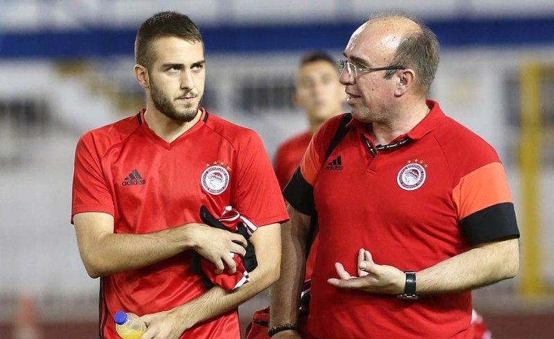 Dr. Christos Theos working with professional football teams and athletes