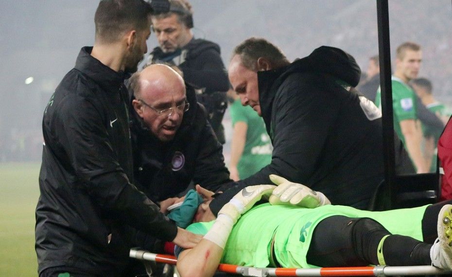 Dr. Christos Theos working with professional football teams and athletes