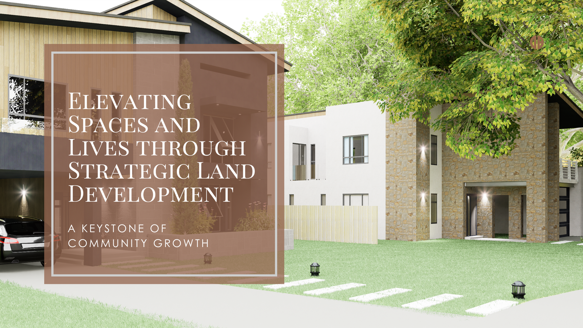 An advertisement for elevating space and lives through strategic land development