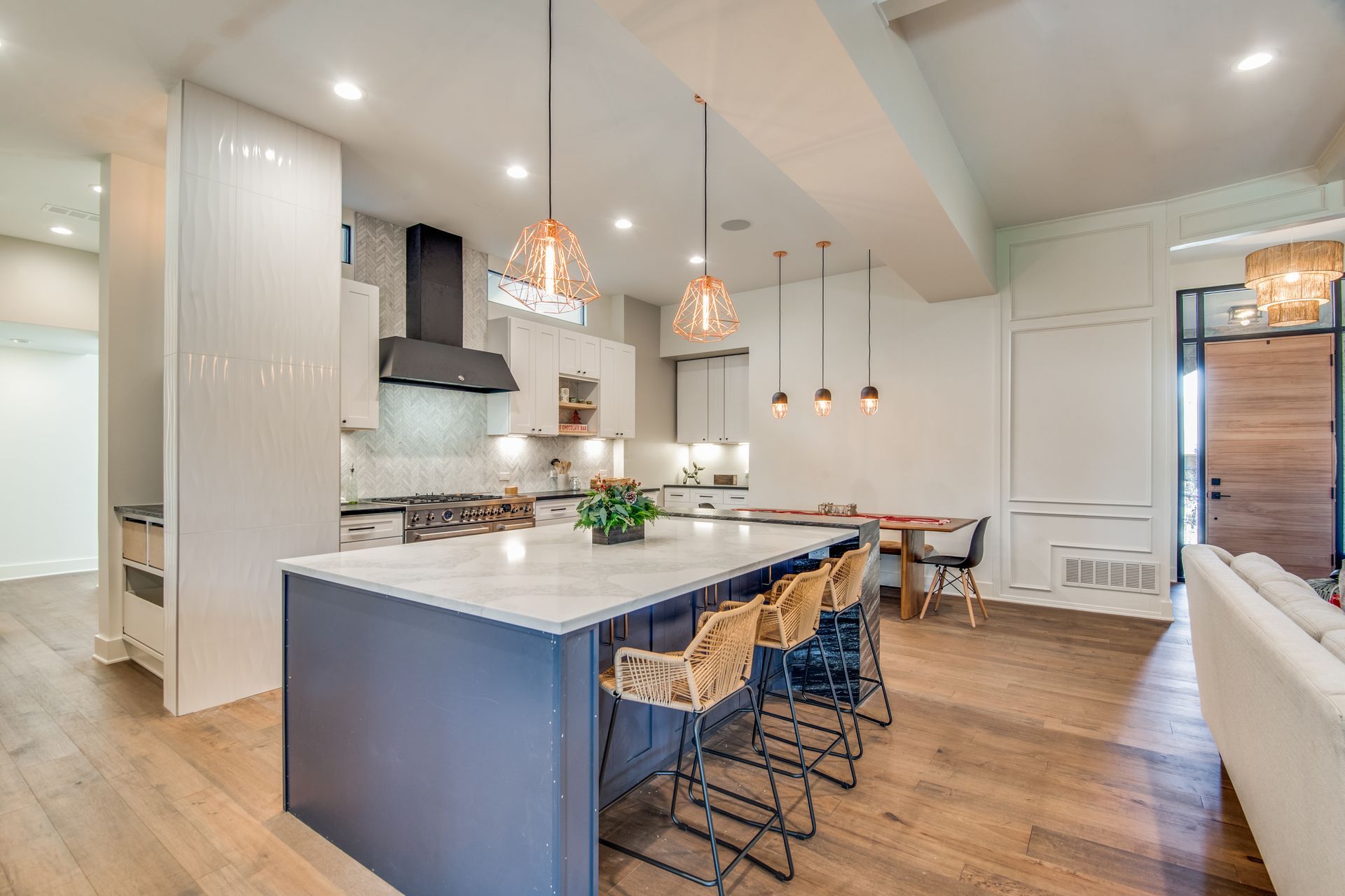 plano home remodel  large island in the middle of the kitchen.