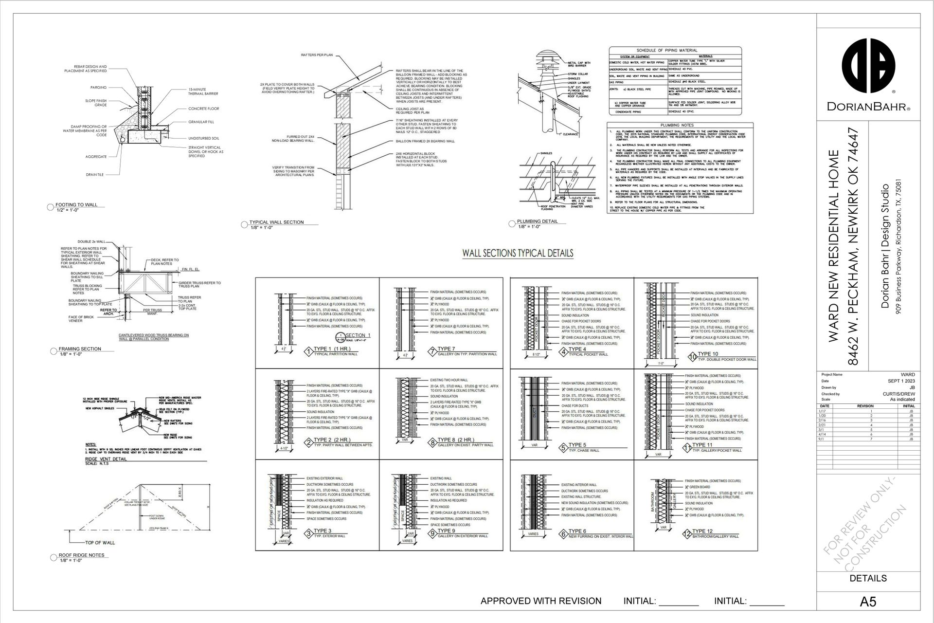 Architectural blueprints detailing structural components and specifications.