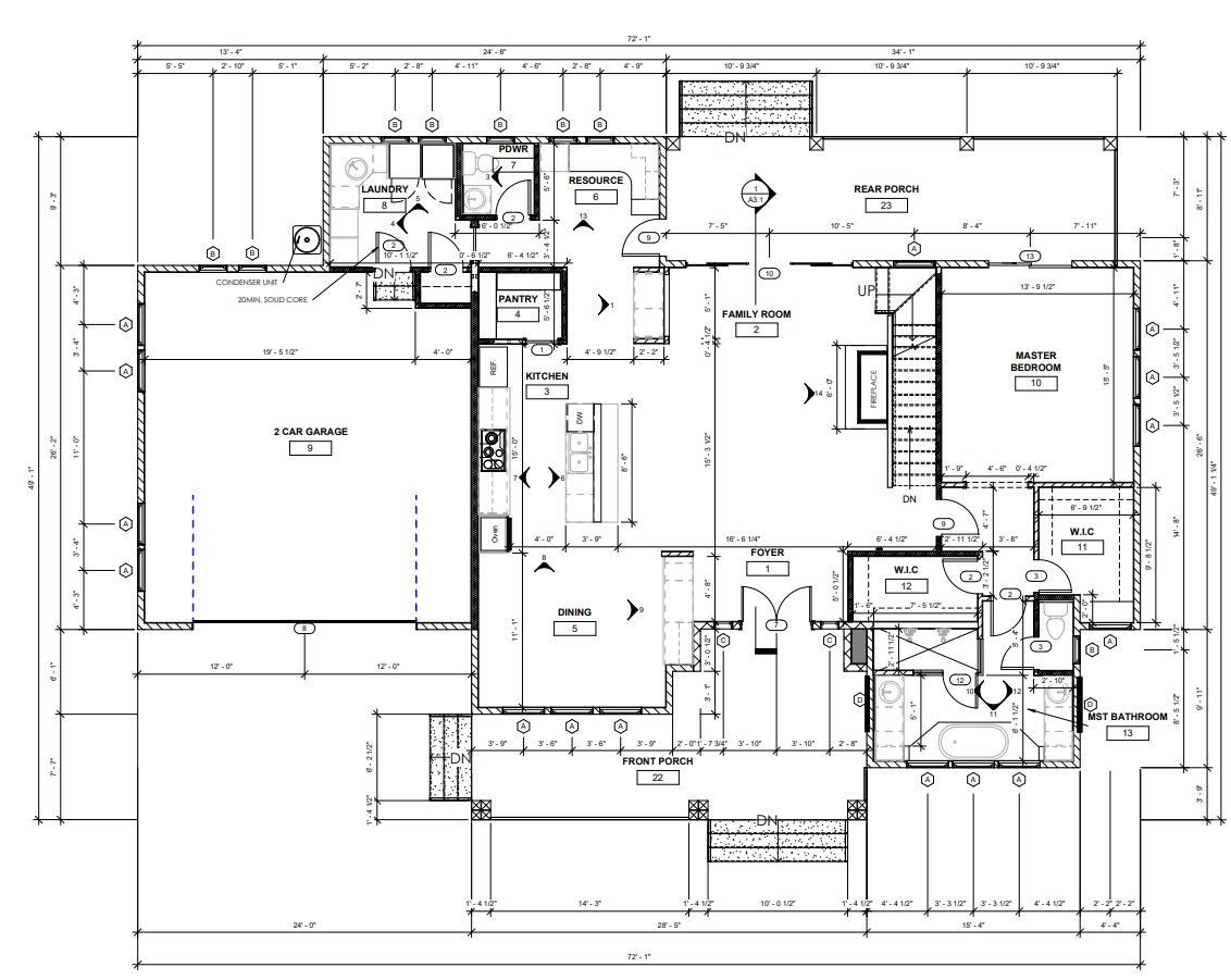 A black and white floor plan of a house.