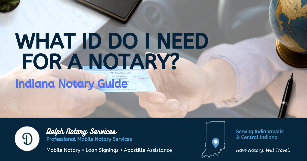 Identification requirements for an Indiana notary appointment – Dolph Notary Services