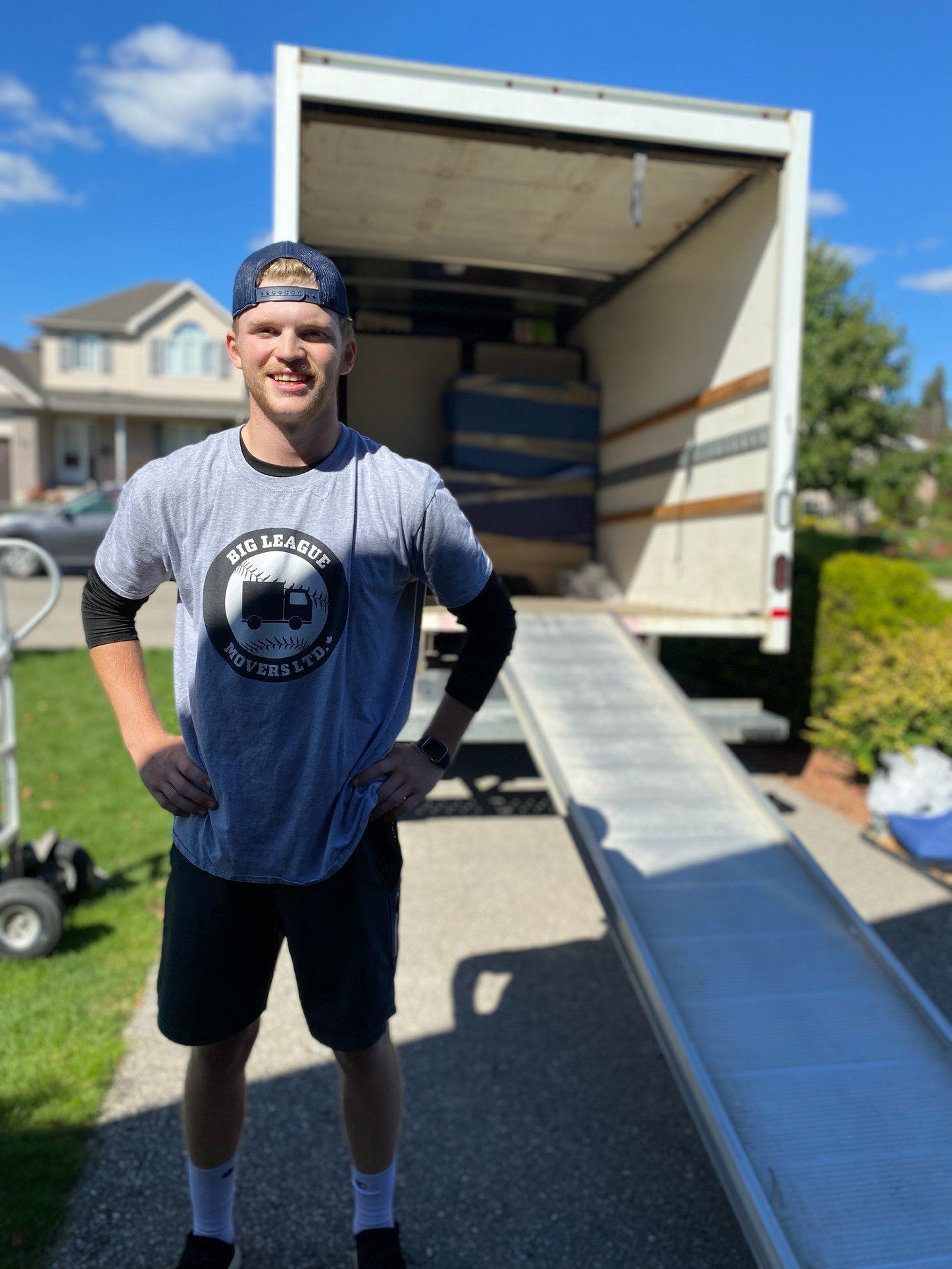two movers moving furniture